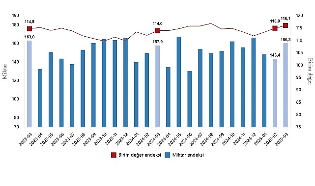 Dış Ticaret Endeksleri, Mart 2025
