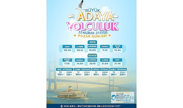 “Mehtap Turları” ve “Büyük Adaya Yolculuk” başlıyor