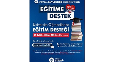 Antalya Büyükşehir’den üniversite öğrencilerine eğitim desteği